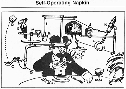 Rube Goldberg Machine, Public Domain, Originally published in Collier&rsquo;s, September 26 1931